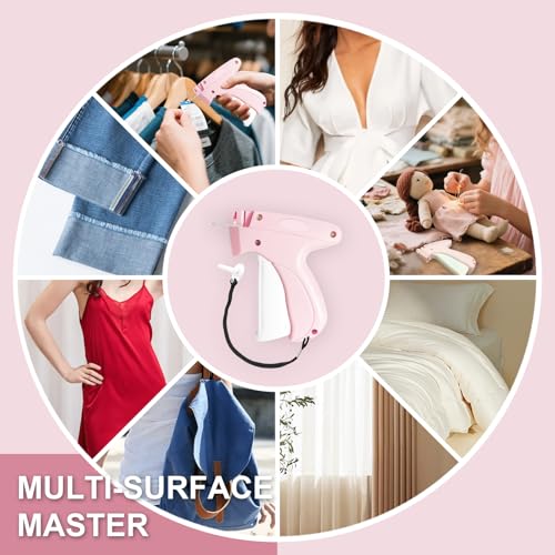 Sticker & Stitch Gun for Clothes – Handheld Quick Fabric Fixer with 6 Needles & 2000 Fasteners