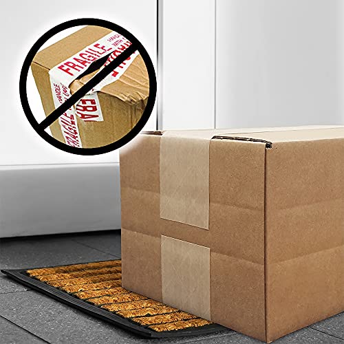 CURBY IPG Water-Activated Packing Tape 2.76" x 328 ft, Tan, 4-Pack - Eco-Friendly Recyclable Shipping Tape