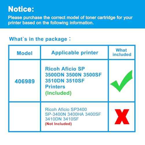 LCL Compatible Toner Cartridge Replacement for Ricoh 406989 SP 3500DN 3500N 3500SF 3510DN 3510SF (1-Pack Black)