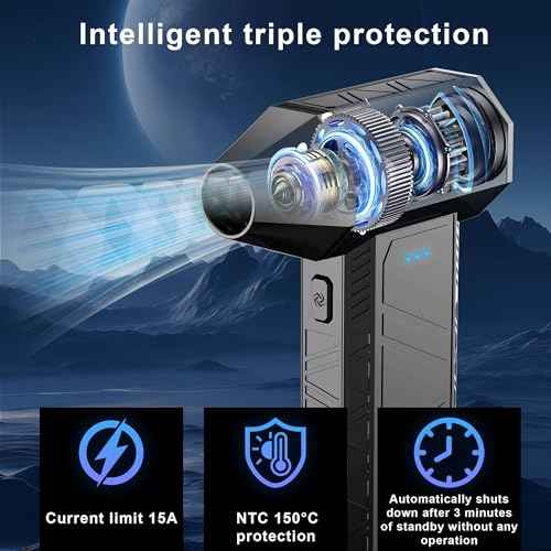 Compressed Air Duster - 110000RPM Ultra-Powerful Electric Air Duster with 3-Gear Adjustable Mini Fast Charging Air Blower for Computer Keyboard, Car Cleaning, Home, and Outdoor Use