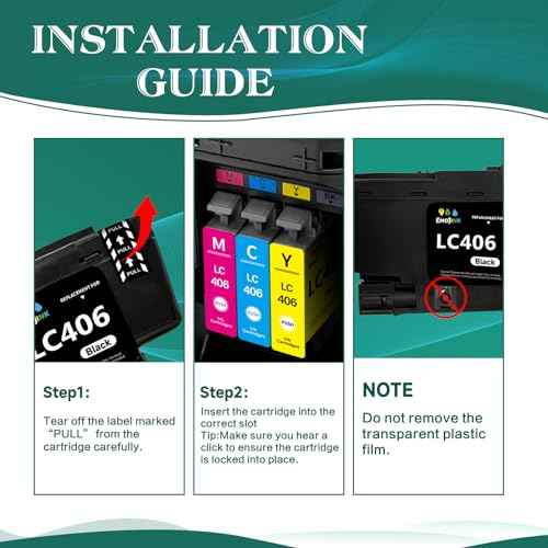 LC406 Ink Cartridges Replacement Compatible for Brother Printer MFC-J4535DW MFC-J4335DW MFC-J5855DW MFC-J6555DW MFC-J6955DW for LC406 LC406XL Ink Cartridges (4 Pack)