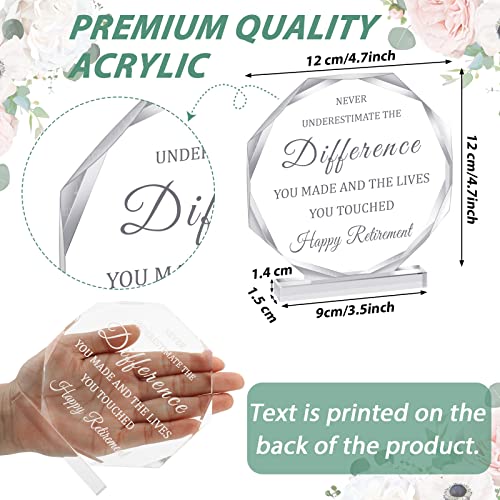 Novel Style Happy Retirement Gift Crystal Plaque with Stand - Men & Women