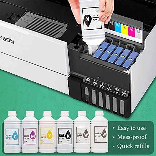 CISinks Premium DTF Ink Bottle Refill Set 1000ML- Direct to Film Heat Transfer Printing, Conversion Kit, Compatible w/DTF Film-White