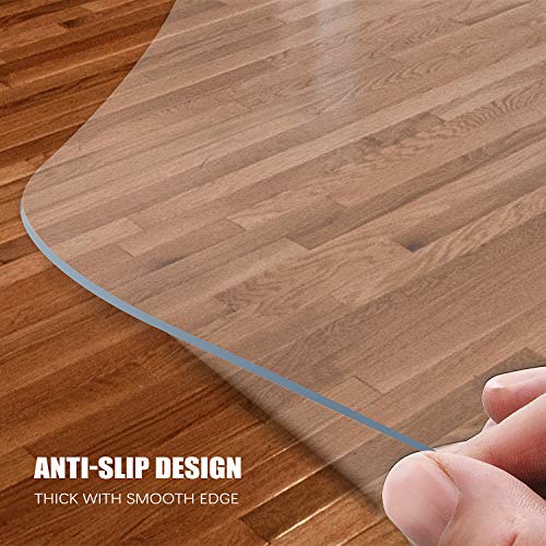 Kuyal Clear Chair Mat, Hard Floor Use, 4.75'¡¿7' Transparent Office Home Floor Protector mat Chairmats (57" X 84" Rectangle)