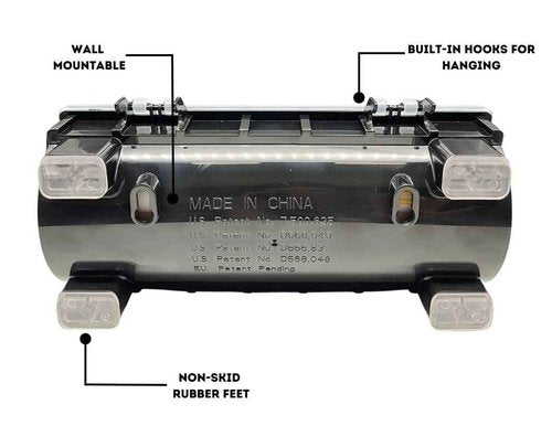 QSRProducts 7-Slot Day of The Week Covered Label Dispenser (for 3/4" & 1" Labels) - Food Sticker Holder for Inventory Management and Meal Prep, Protects Labels Inside