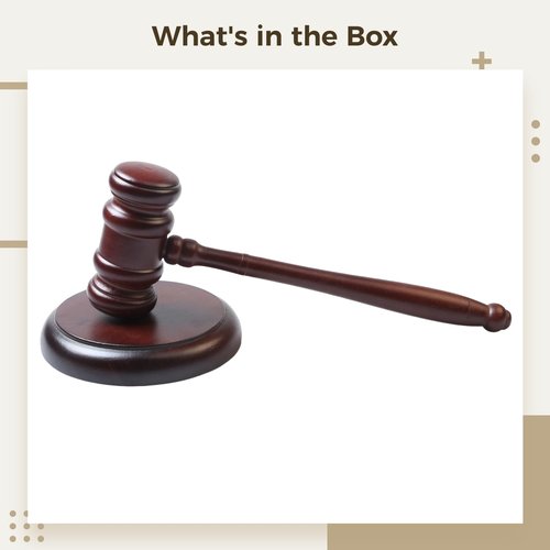 Beechwood Handcrafted Gavel and Block Set, 9.8 Legal Hammer with Sound Block for Ceremonies & Office Use