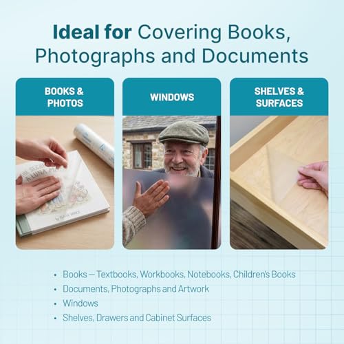 Con-Tact Clear Protective Book Cover Liners 13.5x5ft Pack of 3