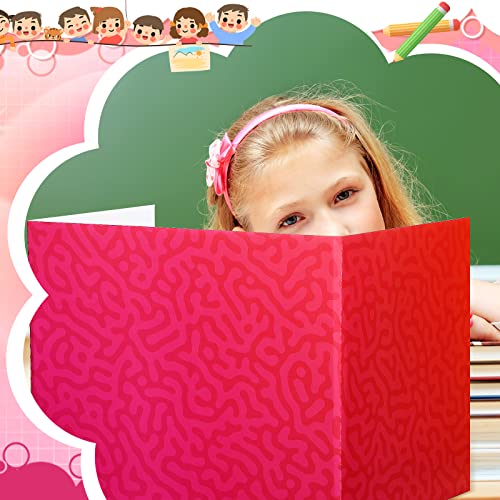SATINIOR 24 Pcs Privacy Folders for Students – Swirl Colorful Privacy Desk Panels