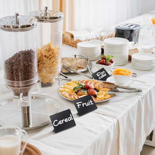 Black-L12 Mini Chalkboard Signs 4x3 Inches Food Labels for Party Buffet, 12 Pack