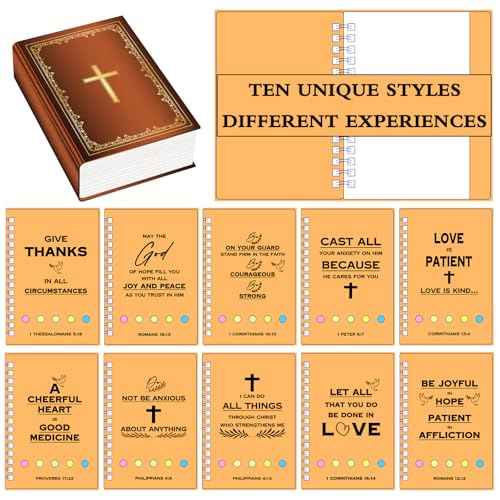 30 Sets Christian Notebooks Bulk Prayer Journals Inspirational Christian Gifts Bible Notebook with Bible Verse Pens for Women Men Church Members Bible Study Groups & Church Families