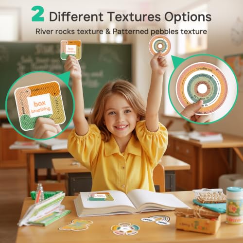 Boho Color Sensory Anxiety Relief Stickers 36Pcs - Textured Mood Calming Fidget for Adults & Teens