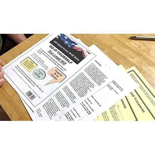 Do-It-Yourself Legal Will Kit ? Come with Two Sets ? No Printing ? No Downloading - No CD is Required - Prepared by an Attorney - Valid in All 50 States., Multicolor
