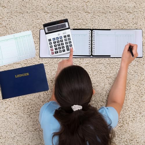 Skyygemm 200 Pcs Ledger Sheets 5 x 8.5 in with Debit/Credit/ Balance Columns – Extra Ledger Paper for Bookkeeping