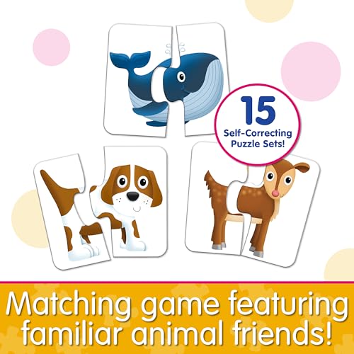 My First Match It! Head and Tails Animal Matching Puzzle - 15 Self-Correcting Educational Toys for Preschoolers