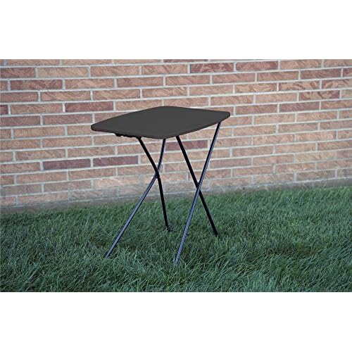 COSCO Multi-Purpose, Adjustable Height Personal Folding Activity Table, 2 Pack, Black