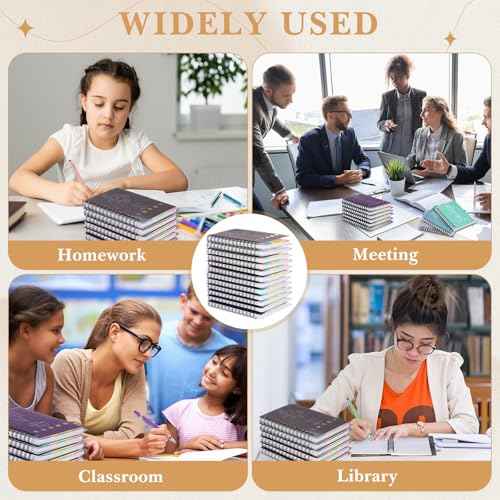 48 Pcs/24 Set Employee Appreciation Gifts Christian Gifts Bulk, A6 Spiral Notebook Journal Lined Notepad with Sticky Note Ballpoint Pen for Women Men Birthday Business Office Church Supplies(Pastel)