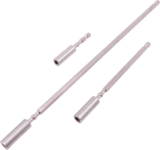 Vessel Magnetic Bit Holder Extension Set - 1/4" for Impact Drivers | 12", 6", 2.5" Lengths - Made in Japan