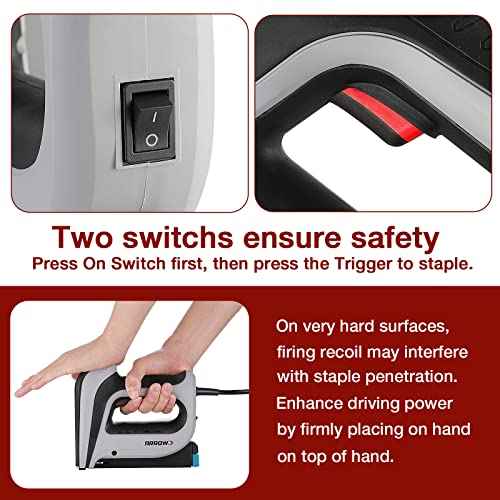 Arrow Electric Staple Gun Kit, Corded Stapler with 3750 Pieces T50 1/4", 3/8", 1/2" Staples, for Upholstery Professional and DIY Projects, T50ACD