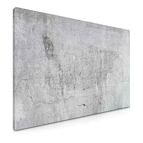 Navaris Magnetic Dry Erase Board - 16 x 24 inches Decorative White Board for Wall with Design, Includes 5 Magnets and Marker - Concrete