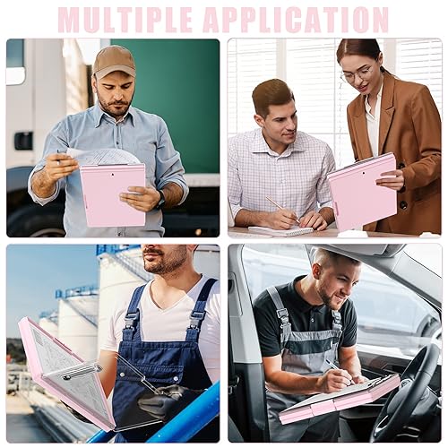 Hongri Pink Clipboard with Storage 8.5 x 11 dual compartments
