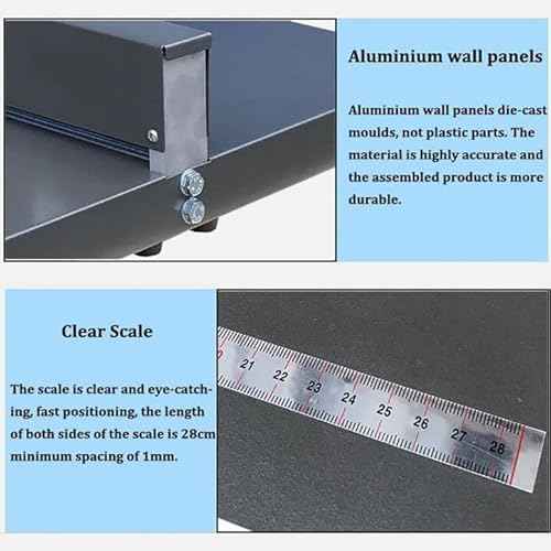 Manual Creasing Machine, A3/A4 Paper Creaser Scoring Machine, 350mm Scoring Paper Creasing Machine, Paper Folding Machine, Desktop Heavy Duty Metal Paper Creaser for Paper Card Boo
