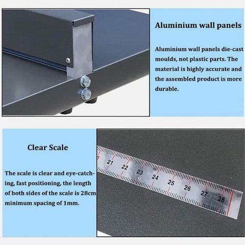 Manual Creasing Machine, A3/A4 Paper Creaser Scoring Machine, 350mm Scoring Paper Creasing Machine, Paper Folding Machine, Desktop Heavy Duty Metal Paper Creaser for Paper Card Boo