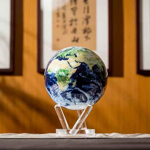 MOVA Globe Earth with Clouds ? 4.5¡± Self-Rotating Globe Powered by Light | Silent Motion, No Batteries or Wires | Unique Desk Decor or Gift for Space Lovers