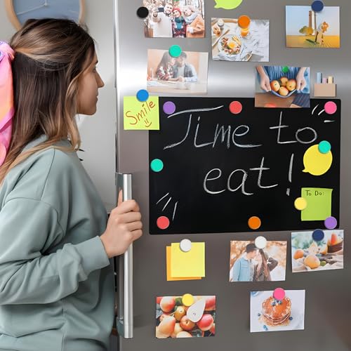 6Pcs Magnetic Metal Board with 20 Colorful Magnets for Office & Home Organization