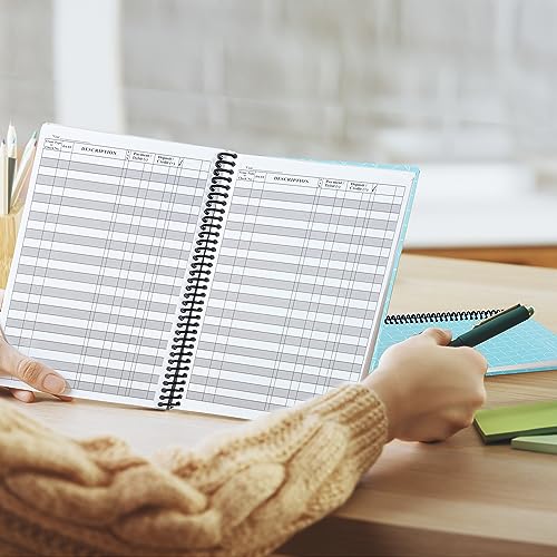 Premium Check & Debit Card Register Ledger — 2,600 Entries, 8.5 x 5.5 in, 50-Page Notebook