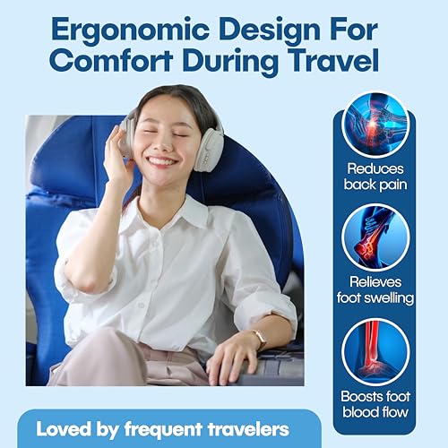 1 Pack CampPole Airplane Foot Hammock No-Collapse Foot Rest - Adjustable Travel Foot Rest