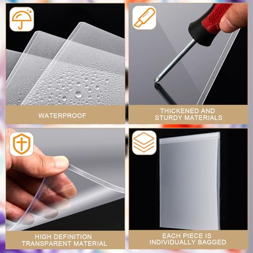 Henoyso 12 Pcs Poster Protector Sleeve 16 x 20 Inch Clear Rigid Print Plastic Protectors Sheet Heavy Duty Crystal Frame Holder for Magazine Photo Paper Poster Prints