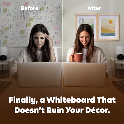 Magnetic Dry Erase Whiteboard with Photo Frame Cover 15x24 Home Office Kitchen