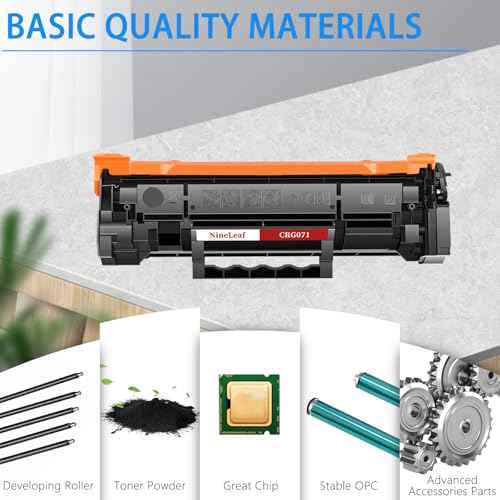 NineLeaf CRG071 Compatible Toner Cartridge with CHIP Replacement for Canon 071 Black Toner Cartridge use for ImageCLASS LBP122dw LBP122 LBP120 Mf272dw Mf273dw Mf275dw(1 Pack,1200 Pages,with CHIP)