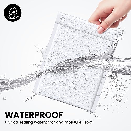 Fuxury Bubble Mailer 6x10" 100 Pack White Bubble Mailers Usable Size 6x9" Self Seal Padded Mailing Envelopes Opaque Bubble Padded Mailer for Small Business Mailing Jewelry Makeup Small Items