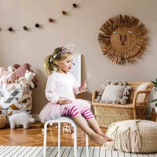 VECELO Stackable Stools for Classroom, 12" Height Plastic Portable Stacking Stool Chairs with Non-Slip Foot Mats for School Daycare Kindergarten Living Room (6 Pack)