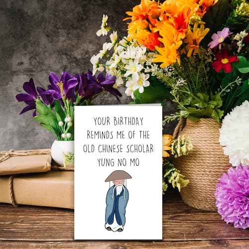 Funny Birthday Cards, Happy Birthday Card for Old Men Women, Bday Gift Idea for Friends And Dad, Mom, Granddad, Grandma, Funny "Young No More"