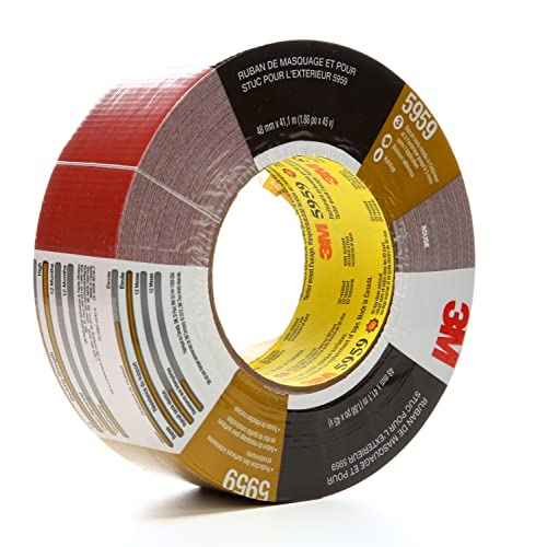 3M Outdoor Masking and Stucco Tape 5959, Red, 48 mm x 41.1 m, 12.0 mil
