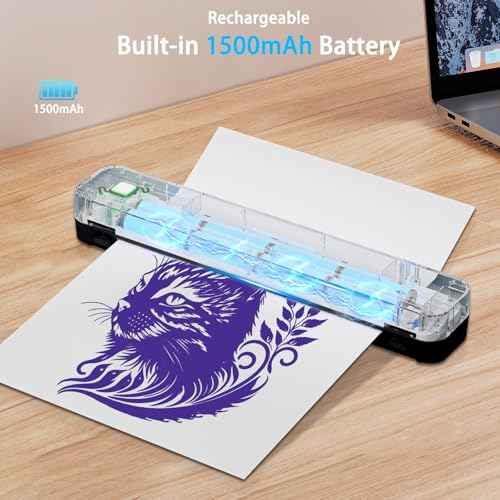 Tattoo Stencil Printer, Bluetooth Tattoo Printer with Super Slime Design,Portable Tattoo Machine, Compatible with Android, iOS, Windows, MacOS, Support Mobile & PC