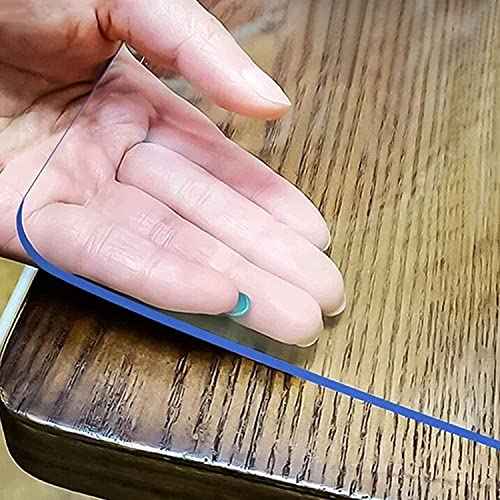 LovePads 1.5mm Thick 22 x 54 Inch Clear Table Cover Protector, Clear Table Protector, Plastic Table Cover, Table Pad for Dining Room Table, Clear Desk Mat Desk Protector for Writing Desk, Coffee Table