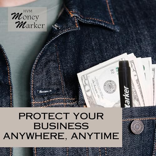 HVM Counterfeit Money Detector Pen Pack of 2 - Fake Bill Verification Markers