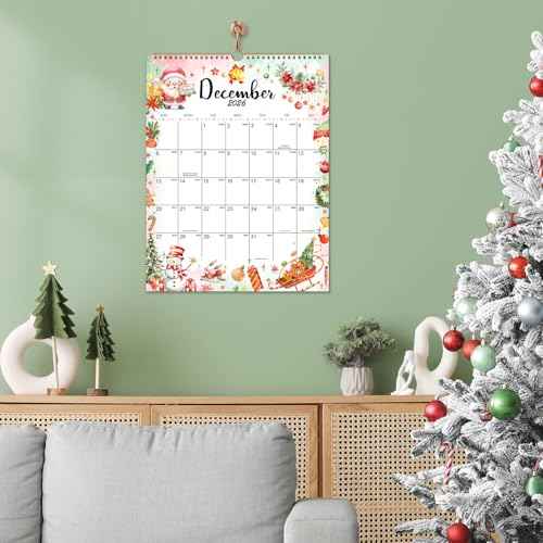 2026 Wall Calendar - 11.4" x 14.6", 2026 Wall Calendar 12 Month from JAN. - DEC. 2026, Twin-Wire Binding, Blank Block, Julian Dates, Hanging Loop, Holiday Reminder, Thick Paper