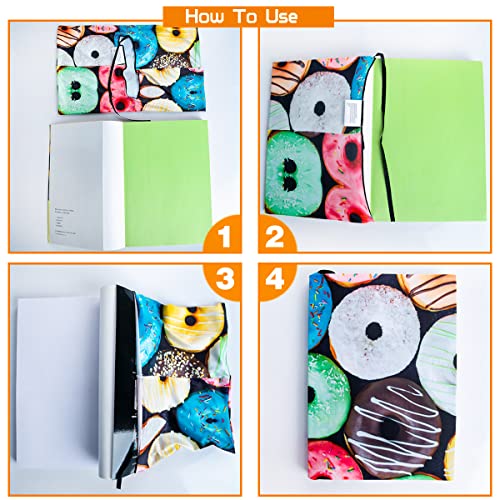 ARTLYMERS Stretchable Book Covers Set - 6 Vivid Protectors for Textbooks & Novels