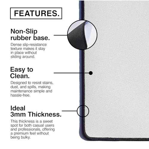 MPCO. Dark Fantasy Large Gaming Desk Pad - 36" x 17" Aeroglyde Fabric The Red Luna Desk Mats - Non-slip, Washable, Smooth Glide for Precision Gaming & Work