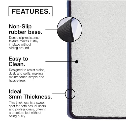 MPCO. Large Gaming Mouse Pad- 36" x 17" Aeroglyde Arabic Textiles Royal-Medallions Mouse Pad Mat - Full Desk Mouse Pad for Smooth Control - Non-Slip, Washable, Smooth Finish Large Mousepad for Desk
