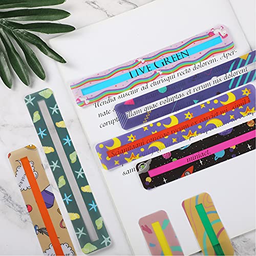 Censen Cute Style Guided Reading Highlight Strips - 2 Sets of 16, Bright Colorful Overlays for Kids & Students