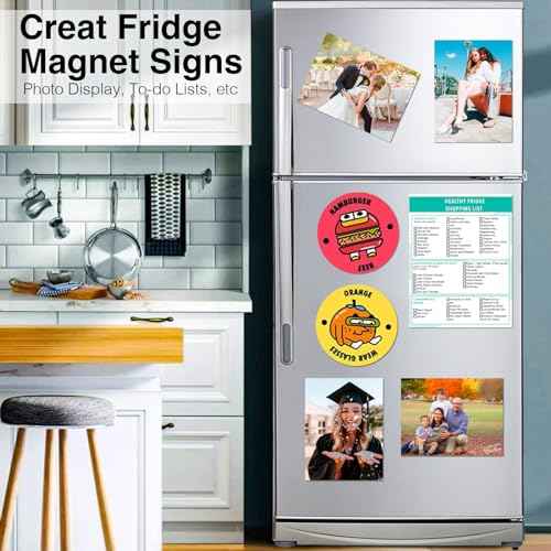 Printable Magnetic Sheets-30 Matte White Magnet Paper-Make fridge magnets, Personality Labels, Crafts-8.5" x 11",Magnet Photo Paper For Cut