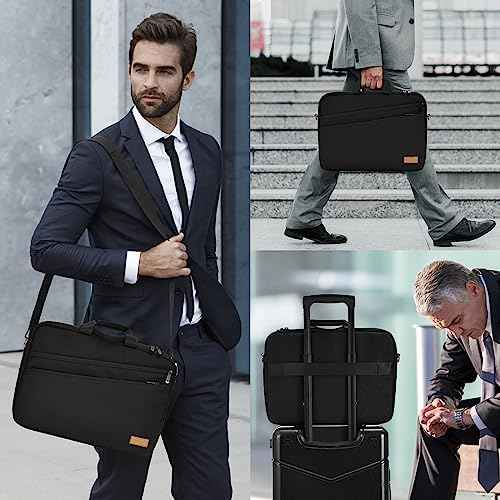 15 15.6 16 17 17.3 inch Laptop Computer PC Shoulder Bag Carrying Case, Water-Repellent Briefcase