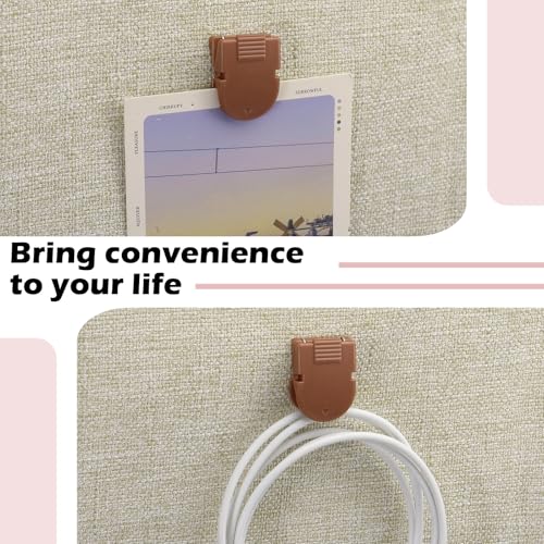 Feifeiya 15 Pcs Maillard Color Cubicle Clips for Fabric Panels Office Organizer