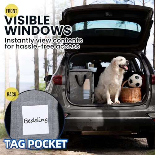 Gray Moving Bags 2 Pack with Adjustable Backpack Straps | Lightweight & Durable Storage