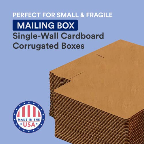 BOX USA Moving Boxes 10"L x 4"W x 3"H Long 50-Pack | Corrugated Cardboard Box for Packing, Moving and Storage 10x4x3 1043